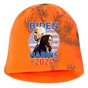 Patriotic Joe Biden Kamala Harris Democrat Campaign 2024 Kati - Camo Knit Beanie