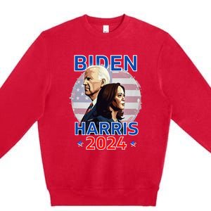 Patriotic Joe Biden Kamala Harris Democrat Campaign 2024 Premium Crewneck Sweatshirt