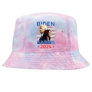 Patriotic Joe Biden Kamala Harris Democrat Campaign 2024 Tie-Dyed Bucket Hat