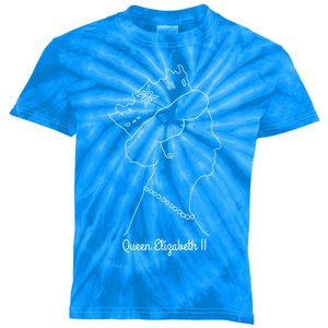 Platinum Jubilee British Monarch Queen Her Royal Highness Uk Gift Kids Tie-Dye T-Shirt