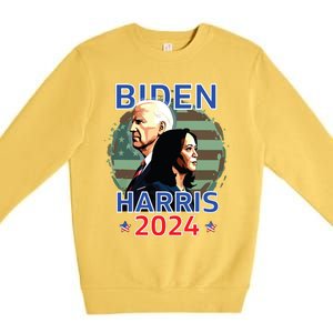 Patriotic Joe Biden Kamala Harris Democrat Campaign 2024 Premium Crewneck Sweatshirt