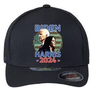 Patriotic Joe Biden Kamala Harris Democrat Campaign 2024 Flexfit Unipanel Trucker Cap