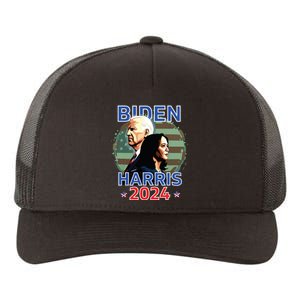 Patriotic Joe Biden Kamala Harris Democrat Campaign 2024 Yupoong Adult 5-Panel Trucker Hat