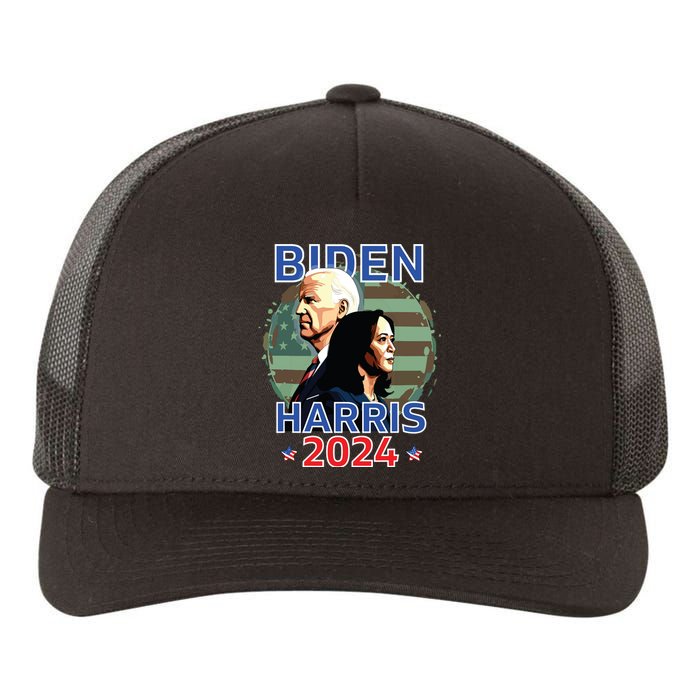 Patriotic Joe Biden Kamala Harris Democrat Campaign 2024 Yupoong Adult 5-Panel Trucker Hat