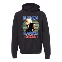 Patriotic Joe Biden Kamala Harris Democrat Campaign 2024 Premium Hoodie