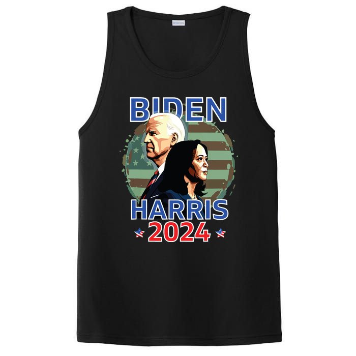 Patriotic Joe Biden Kamala Harris Democrat Campaign 2024 PosiCharge Competitor Tank