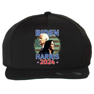 Patriotic Joe Biden Kamala Harris Democrat Campaign 2024 Wool Snapback Cap