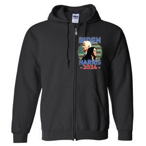 Patriotic Joe Biden Kamala Harris Democrat Campaign 2024 Full Zip Hoodie