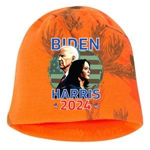 Patriotic Joe Biden Kamala Harris Democrat Campaign 2024 Kati - Camo Knit Beanie