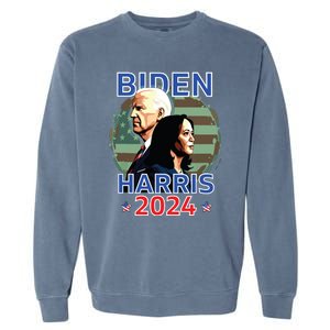 Patriotic Joe Biden Kamala Harris Democrat Campaign 2024 Garment-Dyed Sweatshirt