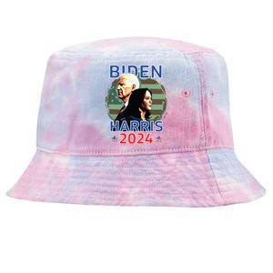 Patriotic Joe Biden Kamala Harris Democrat Campaign 2024 Tie-Dyed Bucket Hat