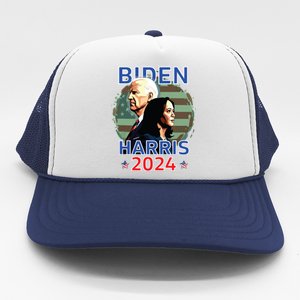 Patriotic Joe Biden Kamala Harris Democrat Campaign 2024 Trucker Hat