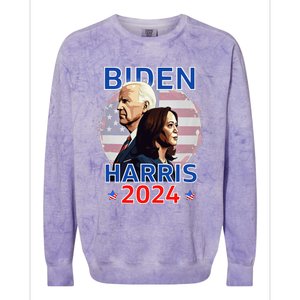 Patriotic Joe Biden Kamala Harris Democrat Campaign 2024 Colorblast Crewneck Sweatshirt