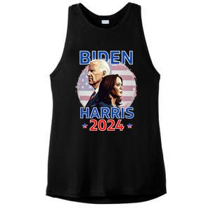 Patriotic Joe Biden Kamala Harris Democrat Campaign 2024 Ladies PosiCharge Tri-Blend Wicking Tank