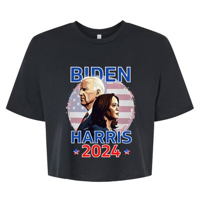 Patriotic Joe Biden Kamala Harris Democrat Campaign 2024 Bella+Canvas Jersey Crop Tee