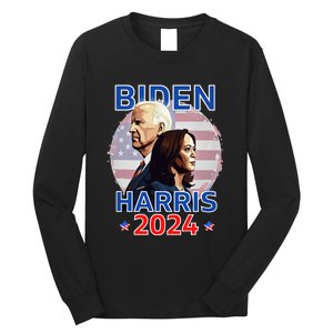 Patriotic Joe Biden Kamala Harris Democrat Campaign 2024 Long Sleeve Shirt