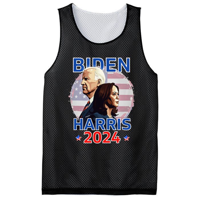 Patriotic Joe Biden Kamala Harris Democrat Campaign 2024 Mesh Reversible Basketball Jersey Tank