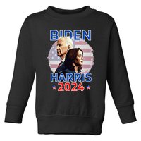 Patriotic Joe Biden Kamala Harris Democrat Campaign 2024 Toddler Sweatshirt