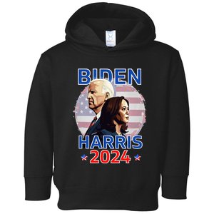 Patriotic Joe Biden Kamala Harris Democrat Campaign 2024 Toddler Hoodie