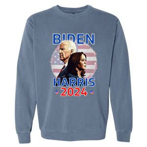 Patriotic Joe Biden Kamala Harris Democrat Campaign 2024 Garment-Dyed Sweatshirt