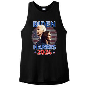 Patriotic Joe Biden Kamala Harris Democrat Campaign 2024 Ladies PosiCharge Tri-Blend Wicking Tank