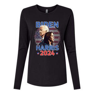 Patriotic Joe Biden Kamala Harris Democrat Campaign 2024 Womens Cotton Relaxed Long Sleeve T-Shirt