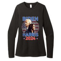 Patriotic Joe Biden Kamala Harris Democrat Campaign 2024 Womens CVC Long Sleeve Shirt