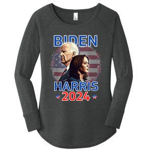 Patriotic Joe Biden Kamala Harris Democrat Campaign 2024 Women's Perfect Tri Tunic Long Sleeve Shirt