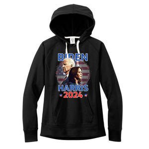 Patriotic Joe Biden Kamala Harris Democrat Campaign 2024 Women's Fleece Hoodie