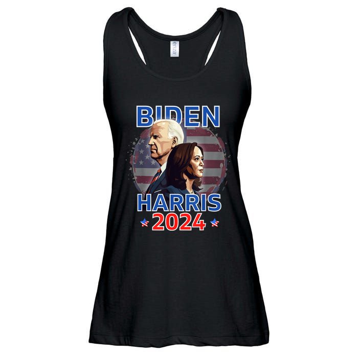 Patriotic Joe Biden Kamala Harris Democrat Campaign 2024 Ladies Essential Flowy Tank