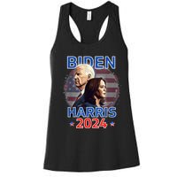 Patriotic Joe Biden Kamala Harris Democrat Campaign 2024 Women's Racerback Tank