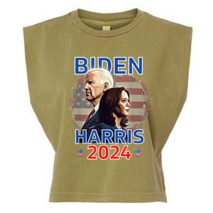 Patriotic Joe Biden Kamala Harris Democrat Campaign 2024 Garment-Dyed Women's Muscle Tee