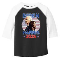 Patriotic Joe Biden Kamala Harris Democrat Campaign 2024 Toddler Fine Jersey T-Shirt