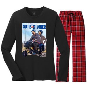 Patriotic Joe Biden Kamala Harris Democrat Campaign 2024 Women's Long Sleeve Flannel Pajama Set 