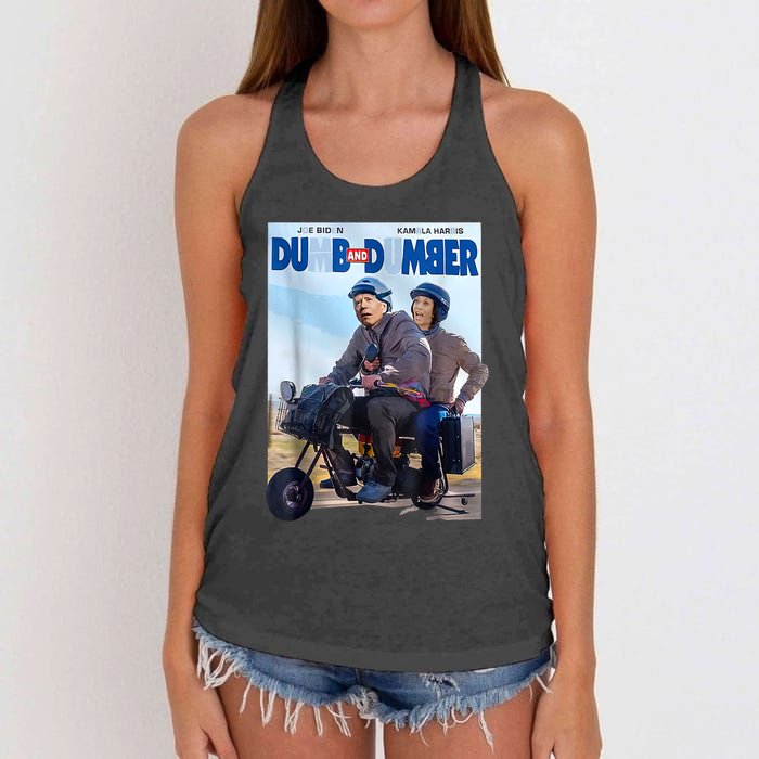 Patriotic Joe Biden Kamala Harris Democrat Campaign 2024 Women's Knotted Racerback Tank