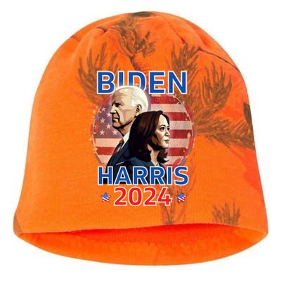 Patriotic Joe Biden Kamala Harris Democrat Campaign 2024 Kati - Camo Knit Beanie