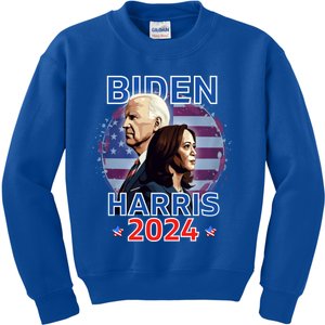 Patriotic Joe Biden Kamala Harris Democrat Campaign 2024 Kids Sweatshirt