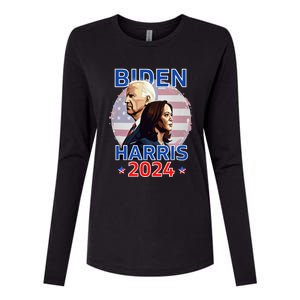 Patriotic Joe Biden Kamala Harris Democrat Campaign 2024 Womens Cotton Relaxed Long Sleeve T-Shirt