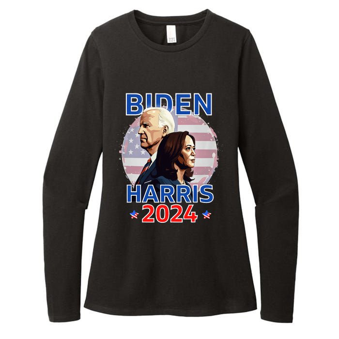 Patriotic Joe Biden Kamala Harris Democrat Campaign 2024 Womens CVC Long Sleeve Shirt