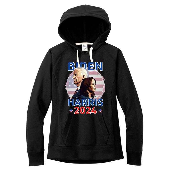 Patriotic Joe Biden Kamala Harris Democrat Campaign 2024 Women's Fleece Hoodie