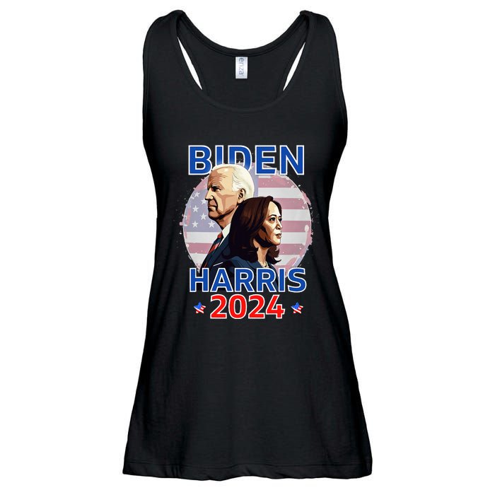 Patriotic Joe Biden Kamala Harris Democrat Campaign 2024 Ladies Essential Flowy Tank