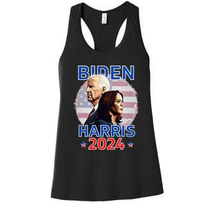 Patriotic Joe Biden Kamala Harris Democrat Campaign 2024 Women's Racerback Tank