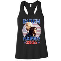 Patriotic Joe Biden Kamala Harris Democrat Campaign 2024 Women's Racerback Tank