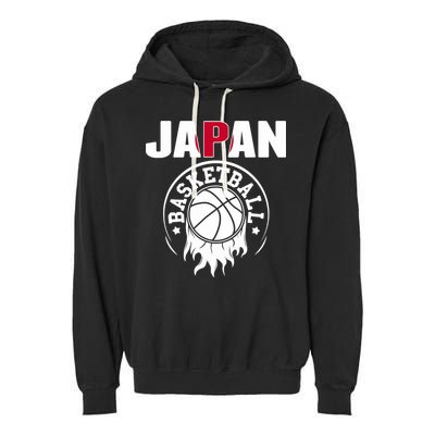 Proud Japan Basketball Fans Jersey Japanese Flag Sports Garment-Dyed Fleece Hoodie