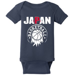 Proud Japan Basketball Fans Jersey Japanese Flag Sports Baby Bodysuit