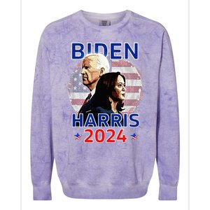 Patriotic Joe Biden Kamala Harris Democrat Campaign 2024 Colorblast Crewneck Sweatshirt