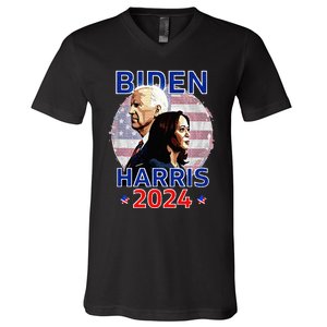 Patriotic Joe Biden Kamala Harris Democrat Campaign 2024 V-Neck T-Shirt