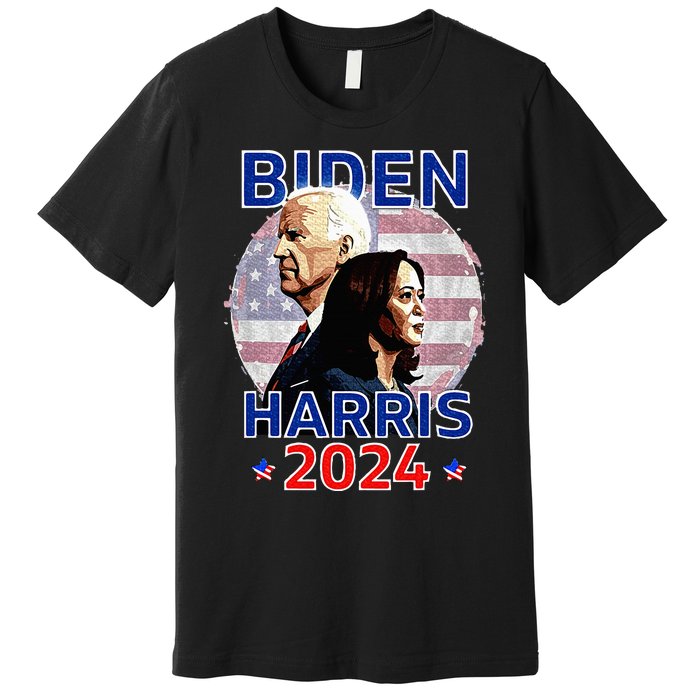 Patriotic Joe Biden Kamala Harris Democrat Campaign 2024 Premium T-Shirt