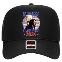 Patriotic Joe Biden Kamala Harris Democrat Campaign 2024 High Crown Mesh Back Trucker Hat