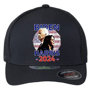 Patriotic Joe Biden Kamala Harris Democrat Campaign 2024 Flexfit Unipanel Trucker Cap